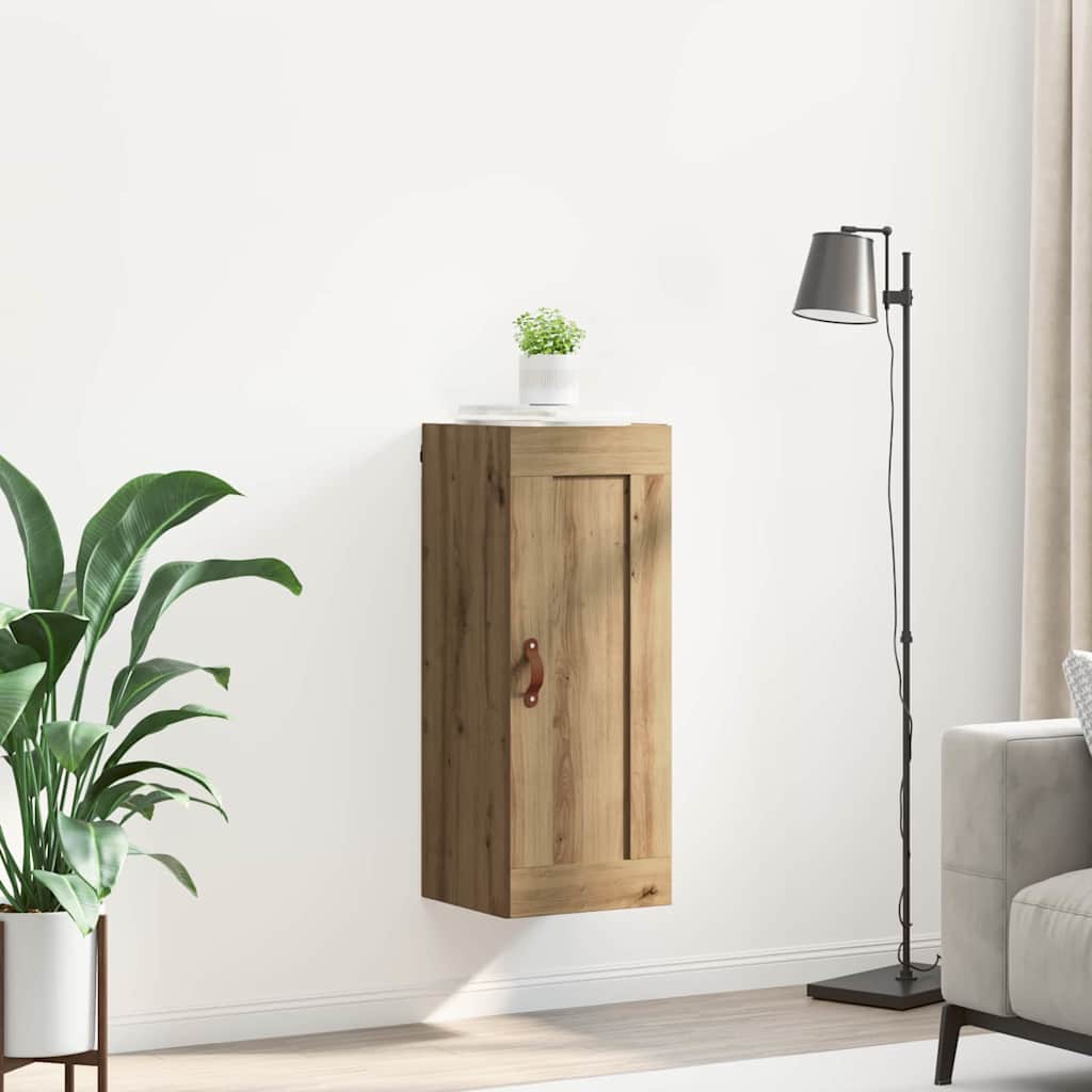 vidaXL Wall Mounted Cabinet Artisan Oak 34.5 x 34 x 90 cm