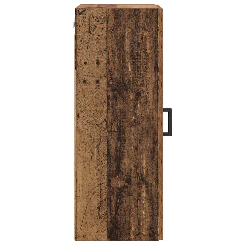 vidaXL Wall Mounted Cabinet Old Wood 34.5 x 34 x 90 cm Engineered Wood
