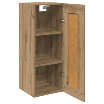 vidaXL Wall Mounted Cabinet Artisan Oak 34.5 x 34 x 90 cm