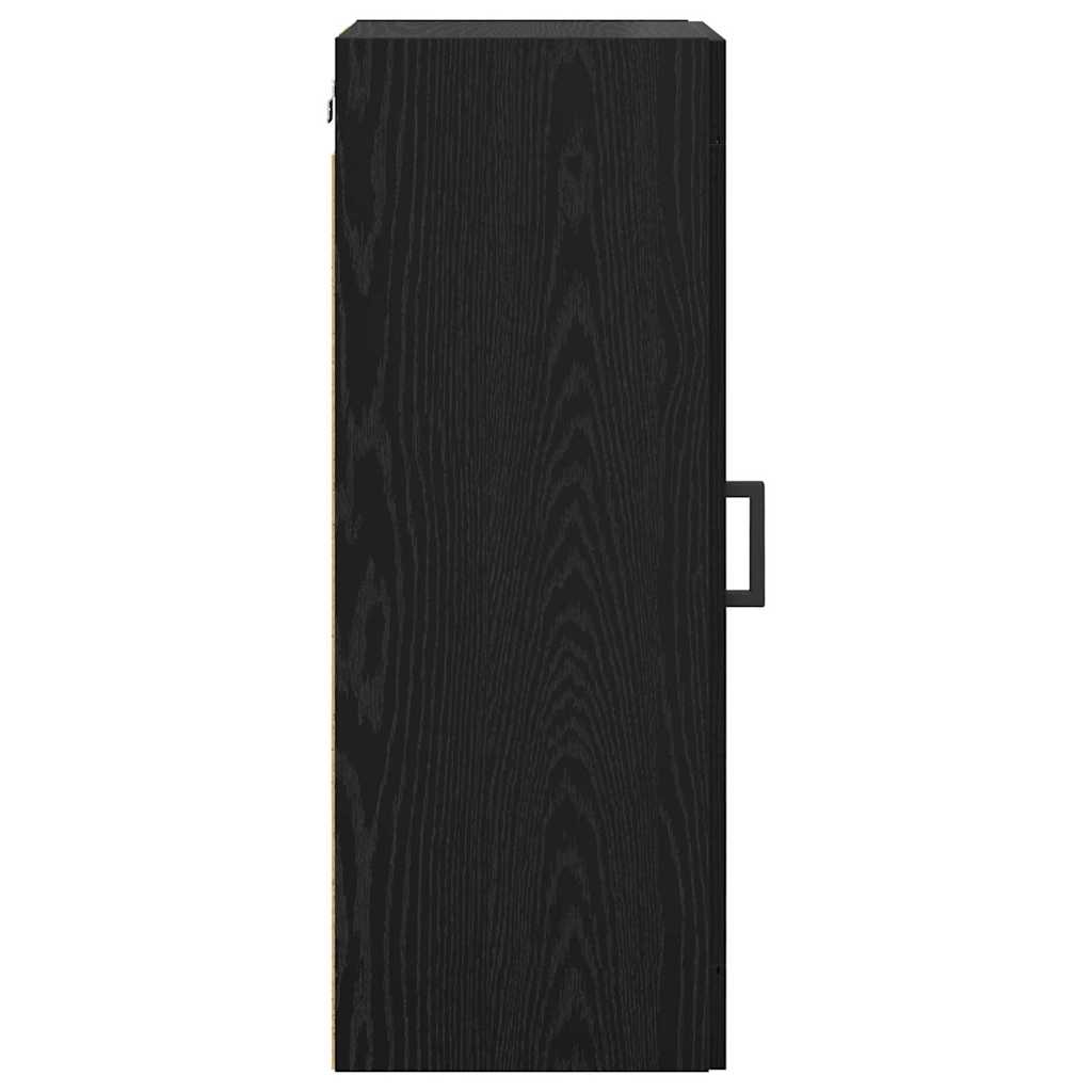 vidaXL Wall Mounted Cabinet Black Oak 34.5 x 34 x 90 cm