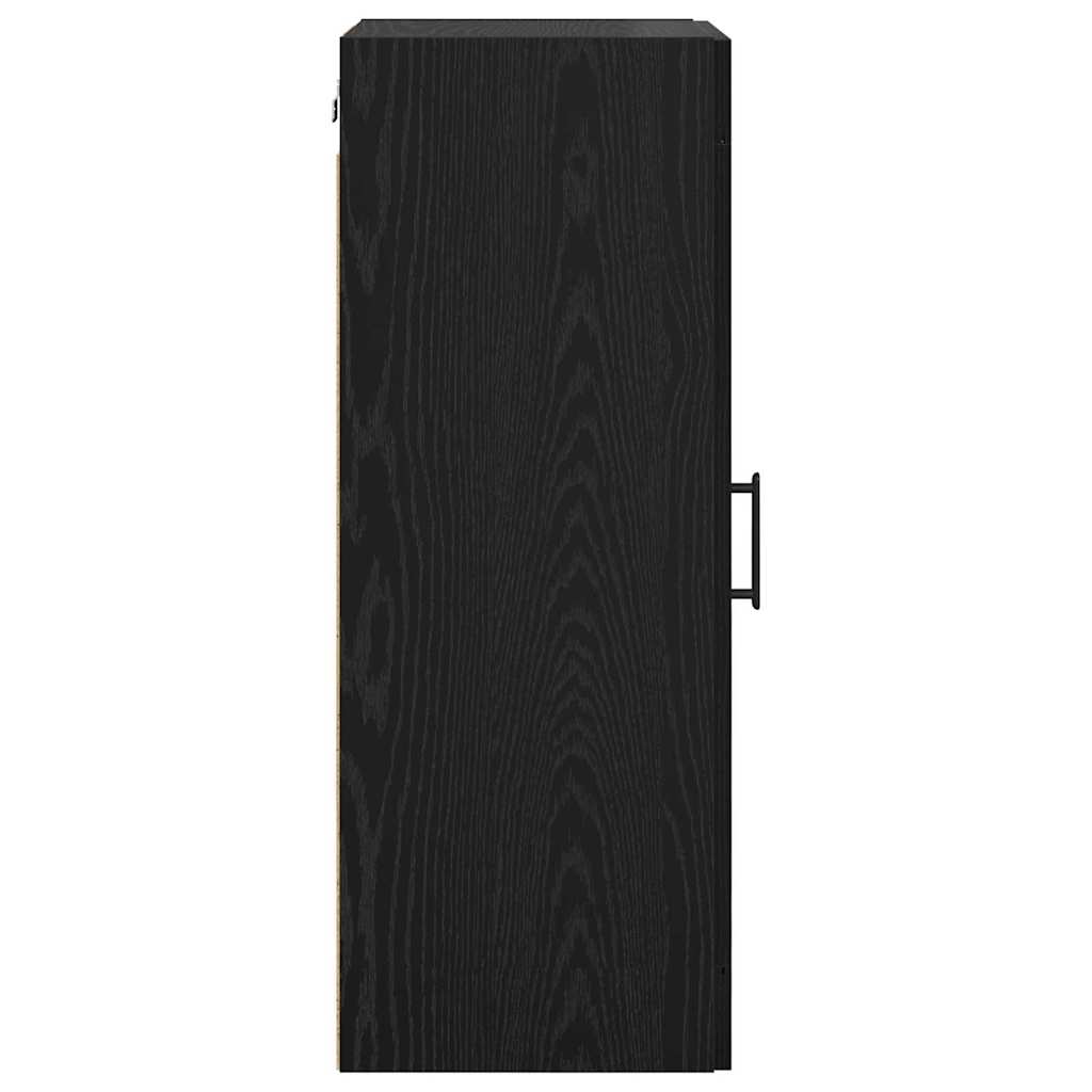 vidaXL Wall Mounted Cabinet Black Oak 34.5 x 34 x 90 cm