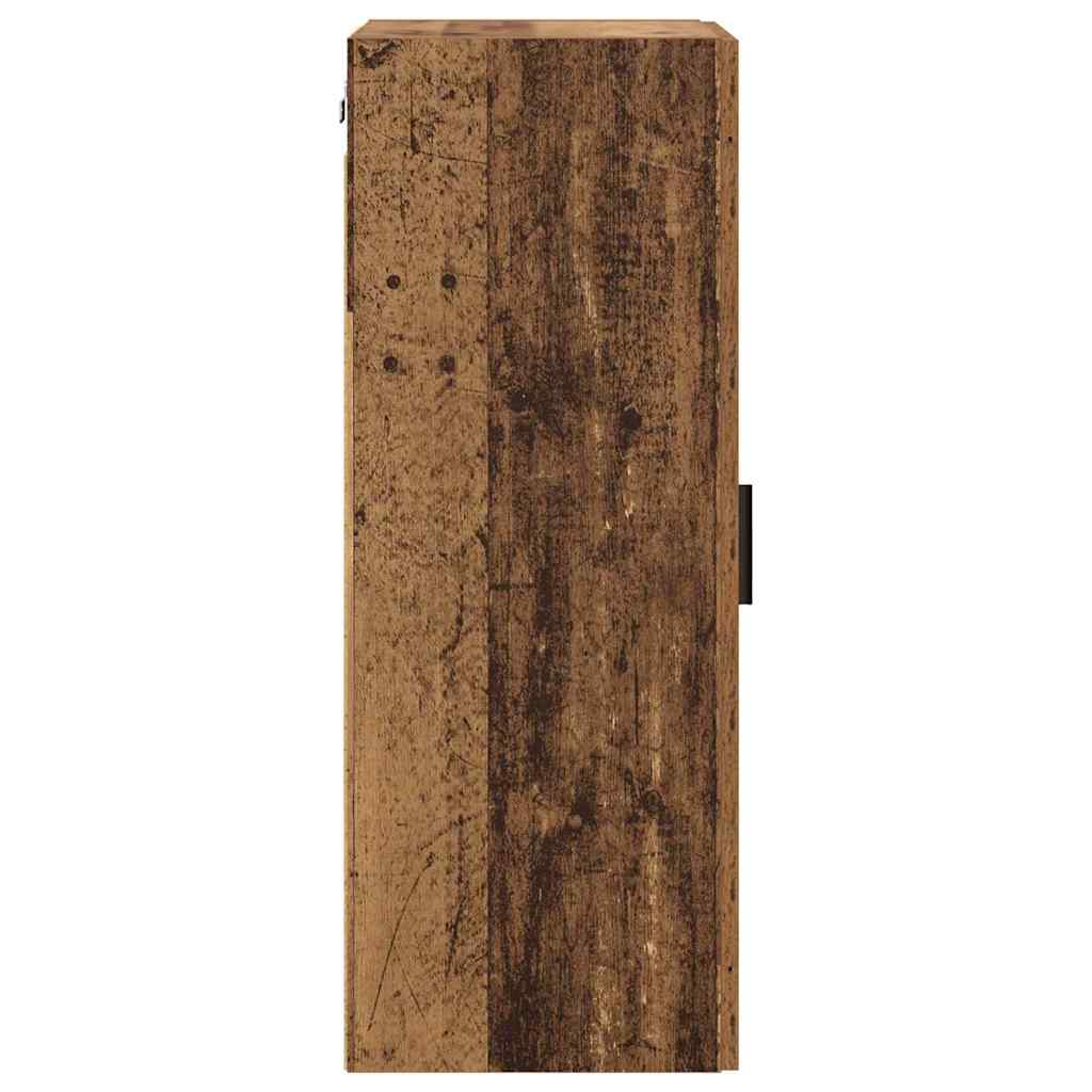 vidaXL Wall Mounted Cabinet Old Wood 34.5 x 34 x 90 cm Engineered Wood