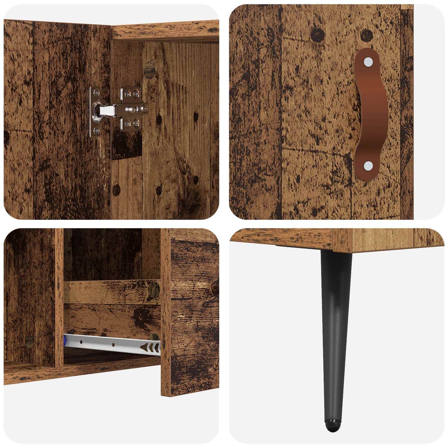 vidaXL Sideboard Old Wood 100 x 36 x 60 cm Engineered Wood