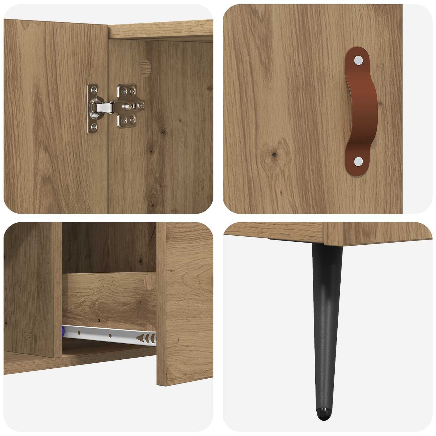 vidaXL Sideboard Artisan Oak 100 x 36 x 60 cm Engineered Wood