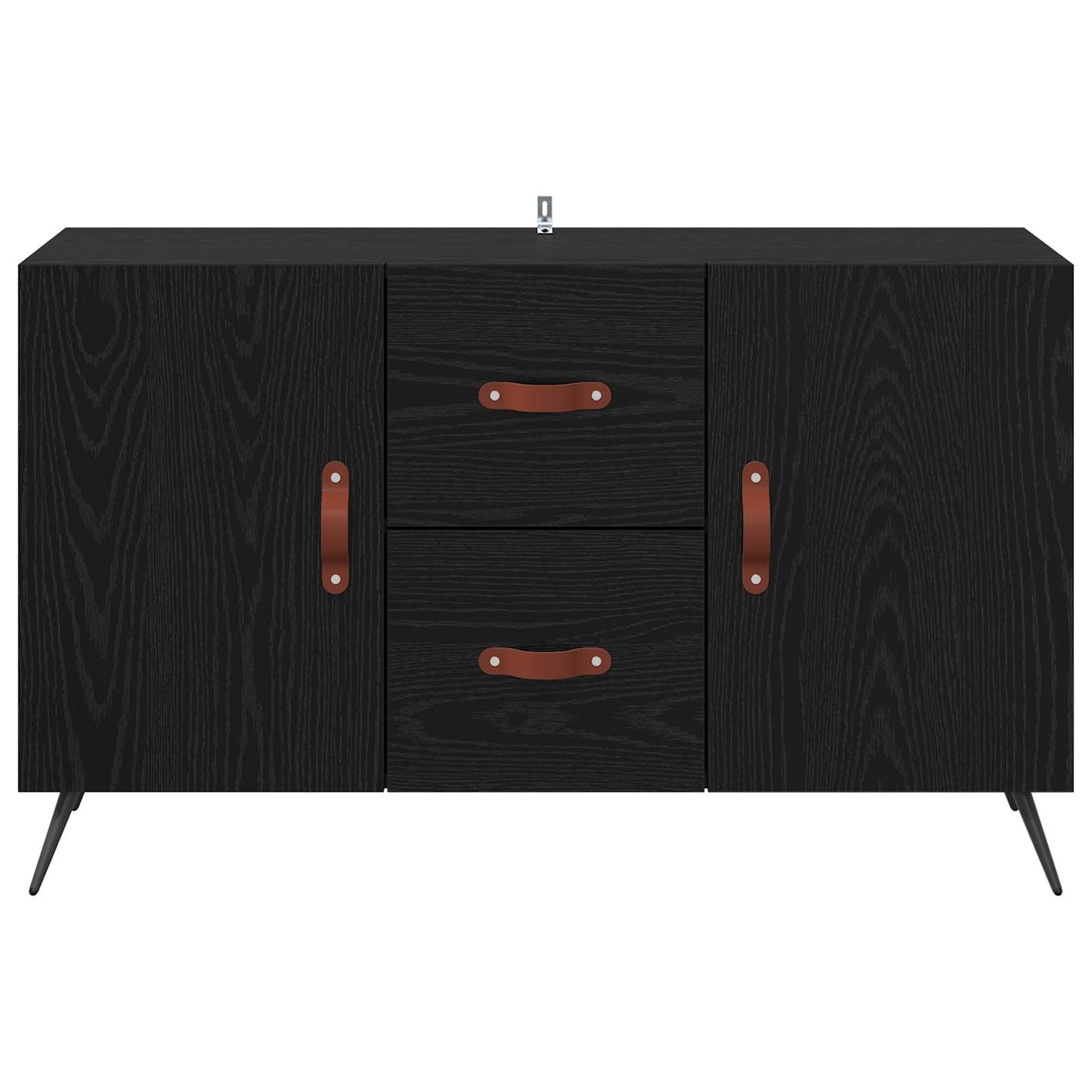vidaXL Sideboard Black Oak 100 x 36 x 60 cm Engineered Wood