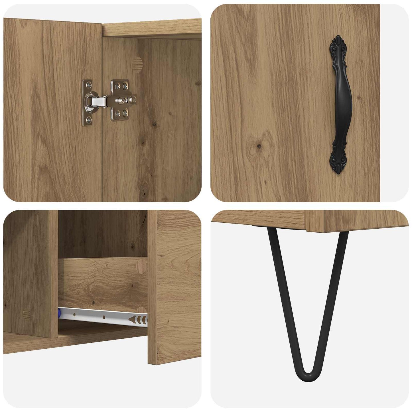 vidaXL Sideboard Artisan Oak 100 x 36 x 60 cm Engineered Wood