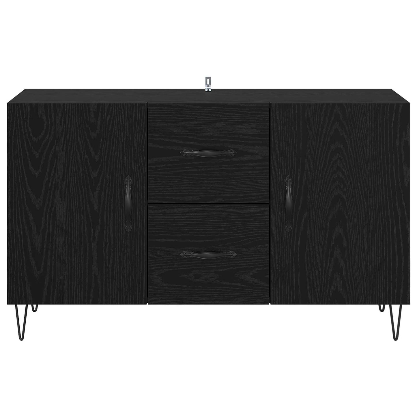 vidaXL Sideboard Black Oak 100 x 36 x 60 cm Engineered Wood