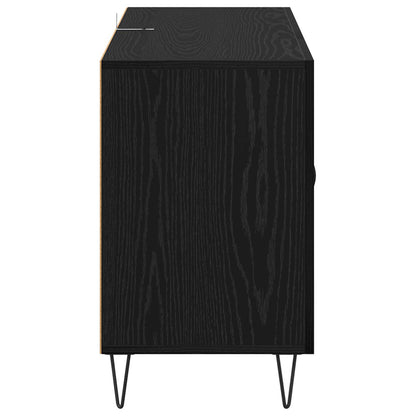 vidaXL Sideboard Black Oak 100 x 36 x 60 cm Engineered Wood