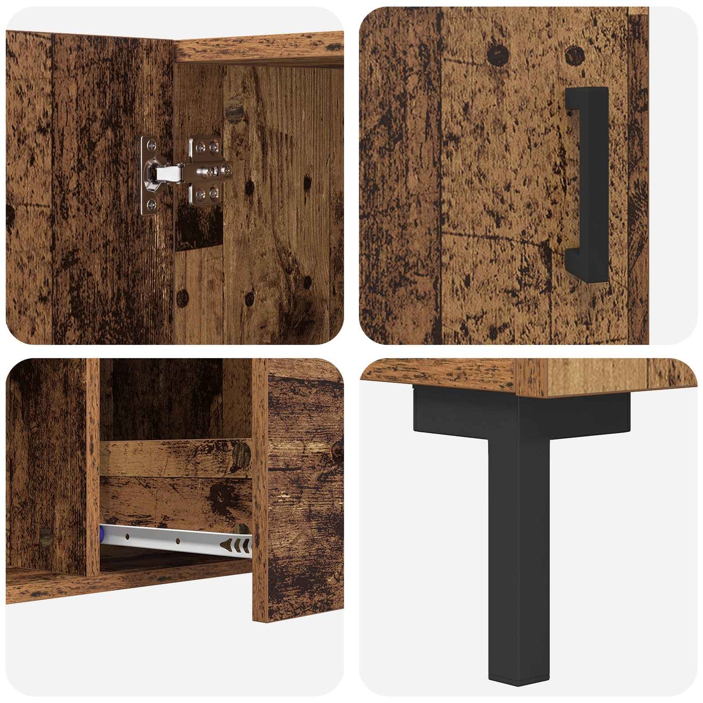 vidaXL Sideboard Old Wood 100 x 36 x 60 cm Engineered Wood