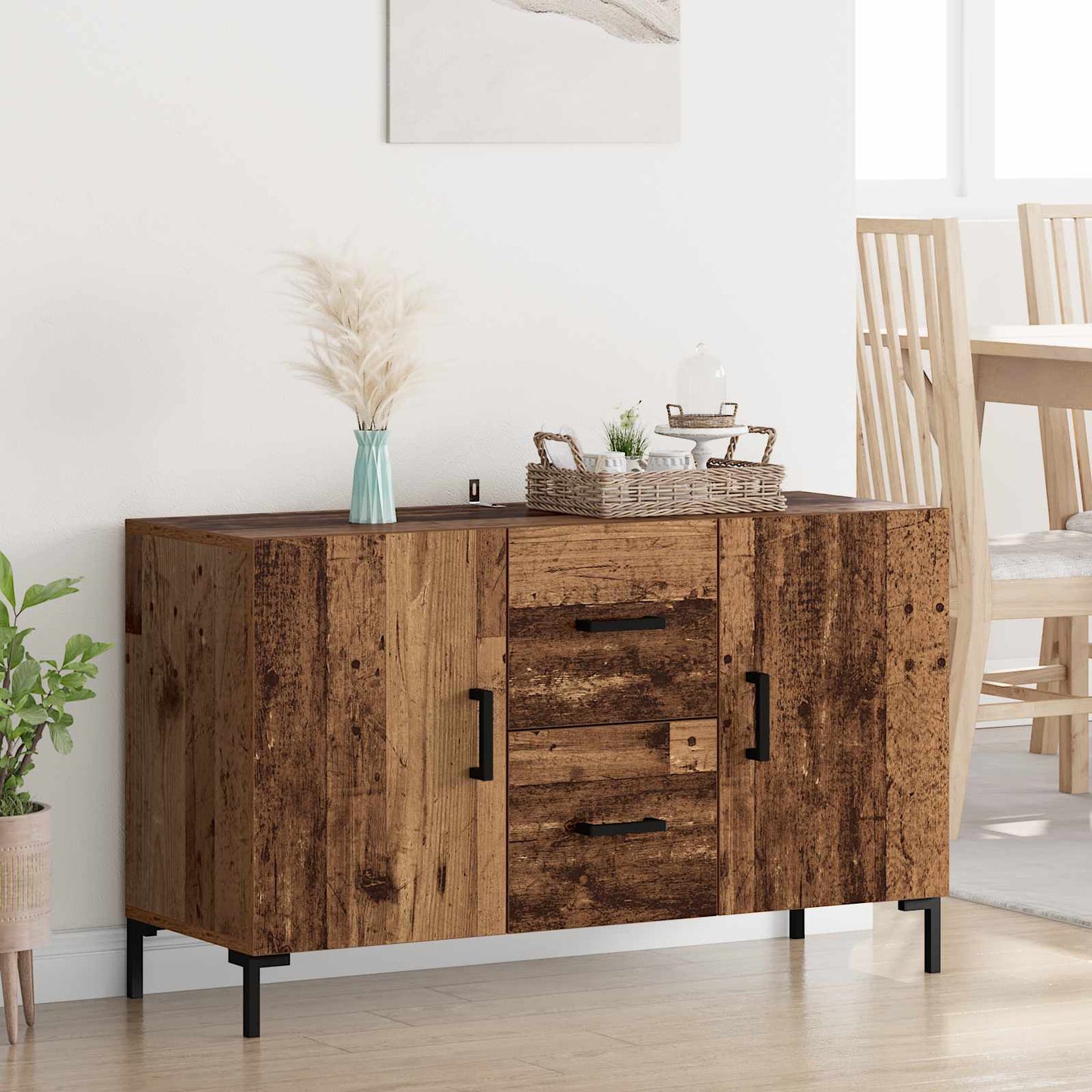 vidaXL Sideboard Old Wood 100 x 36 x 60 cm Engineered Wood