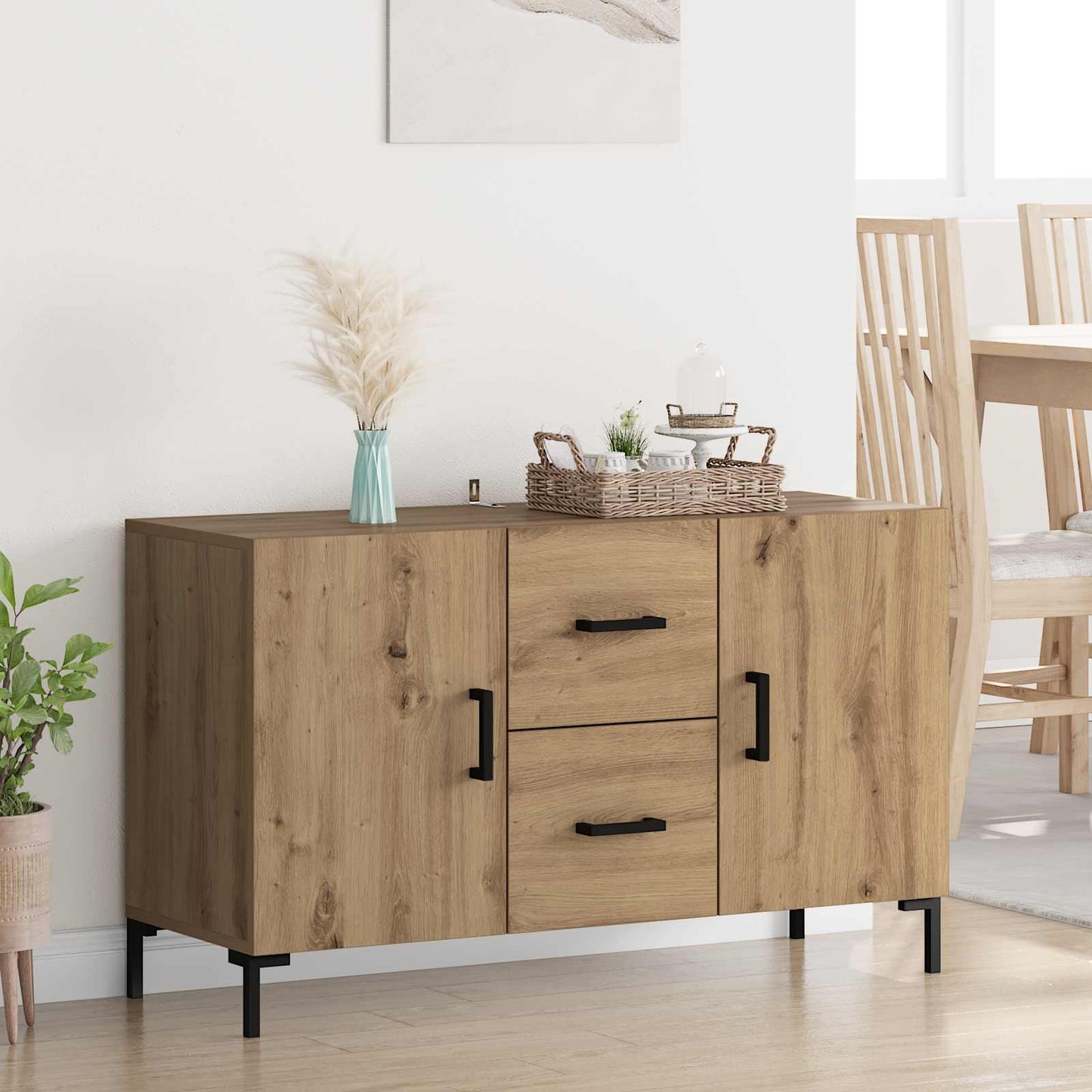 vidaXL Sideboard Artisan Oak 100 x 36 x 60 cm Engineered Wood