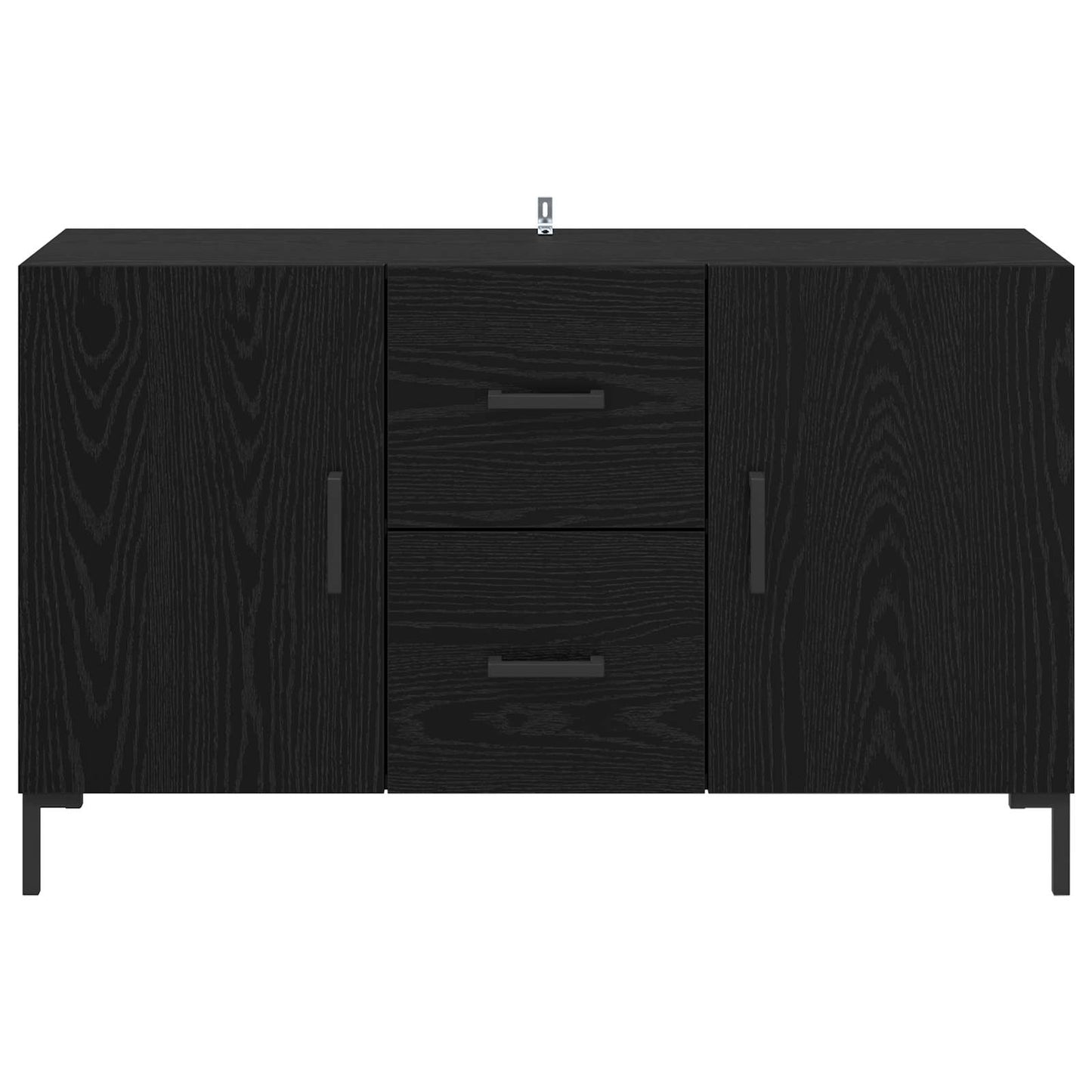 vidaXL Sideboard Black Oak 100 x 36 x 60 cm Engineered Wood