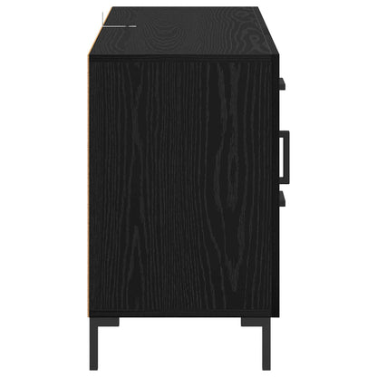 vidaXL Sideboard Black Oak 100 x 36 x 60 cm Engineered Wood
