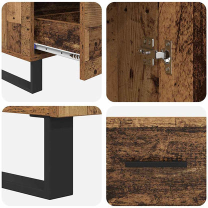 vidaXL Highboard Old Wood 69.5 x 30 x 115 cm Engineered Wood