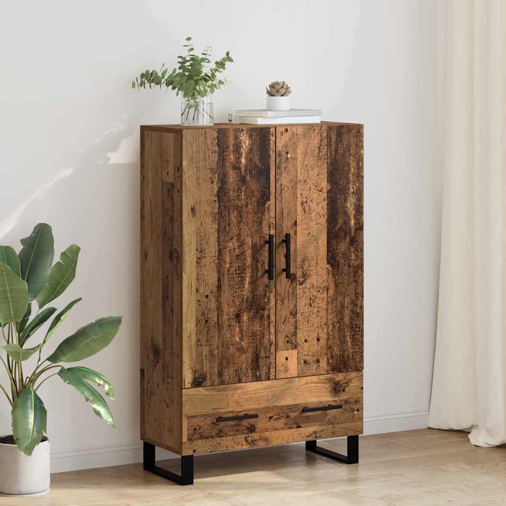 vidaXL Highboard Old Wood 69.5 x 30 x 115 cm Engineered Wood