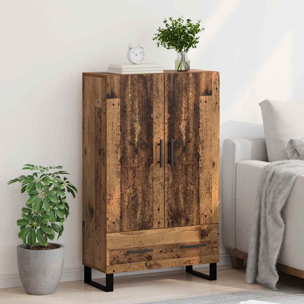 vidaXL Highboard Old Wood 69.5 x 30 x 115 cm Engineered Wood