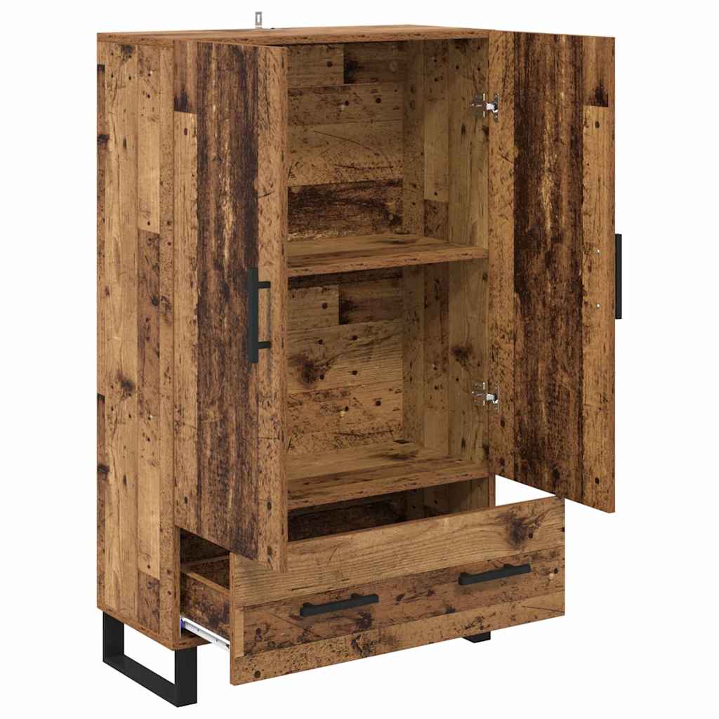 vidaXL Highboard Old Wood 69.5 x 30 x 115 cm Engineered Wood