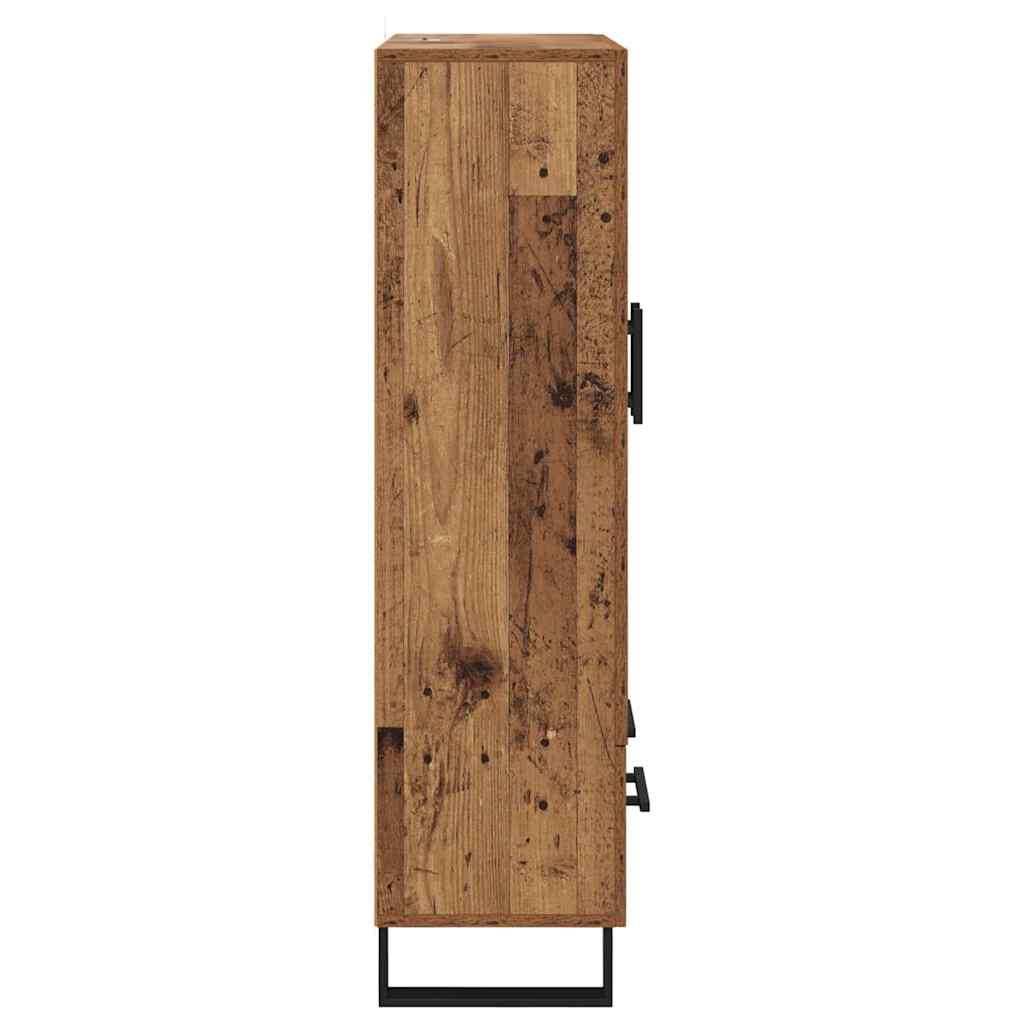vidaXL Highboard Old Wood 69.5 x 30 x 115 cm Engineered Wood