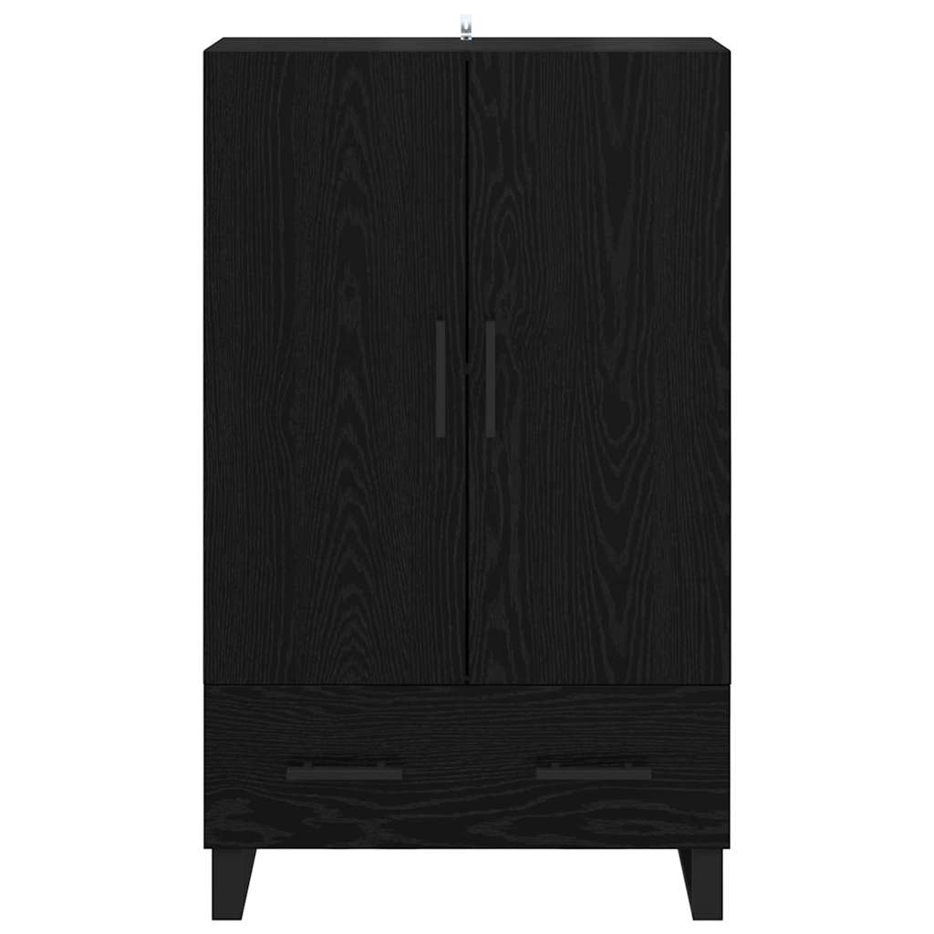 vidaXL Highboard Black Oak 69.5 x 30 x 115 cm Engineered Wood
