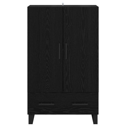 vidaXL Highboard Black Oak 69.5 x 30 x 115 cm Engineered Wood
