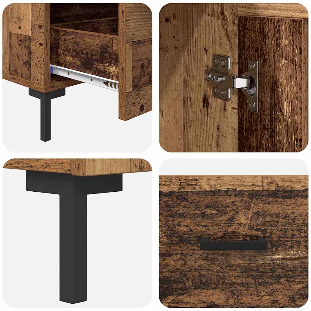 vidaXL Highboard Old Wood 69.5 x 31 x 115 cm Engineered Wood
