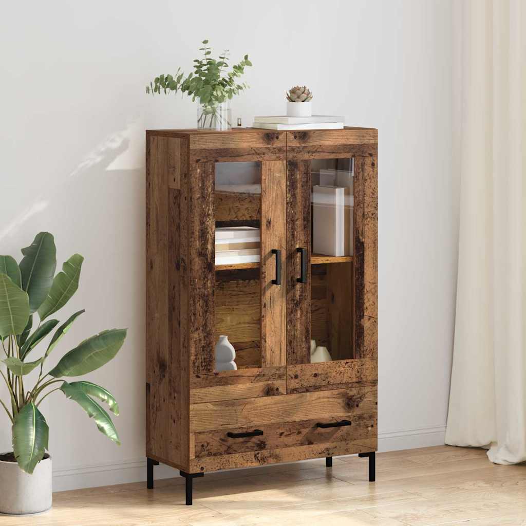 vidaXL Highboard Old Wood 69.5 x 31 x 115 cm Engineered Wood