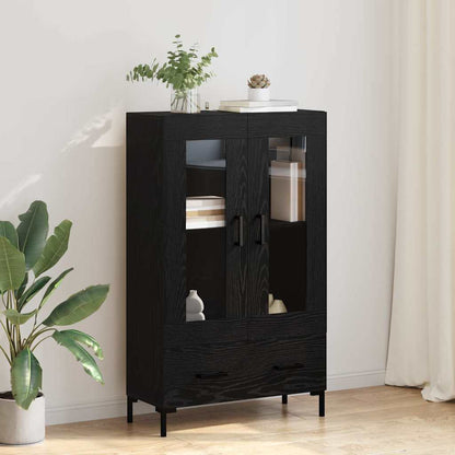 vidaXL Highboard Black Oak 69.5 x 31 x 115 cm Engineered Wood