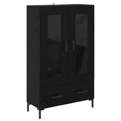 vidaXL Highboard Black Oak 69.5 x 31 x 115 cm Engineered Wood