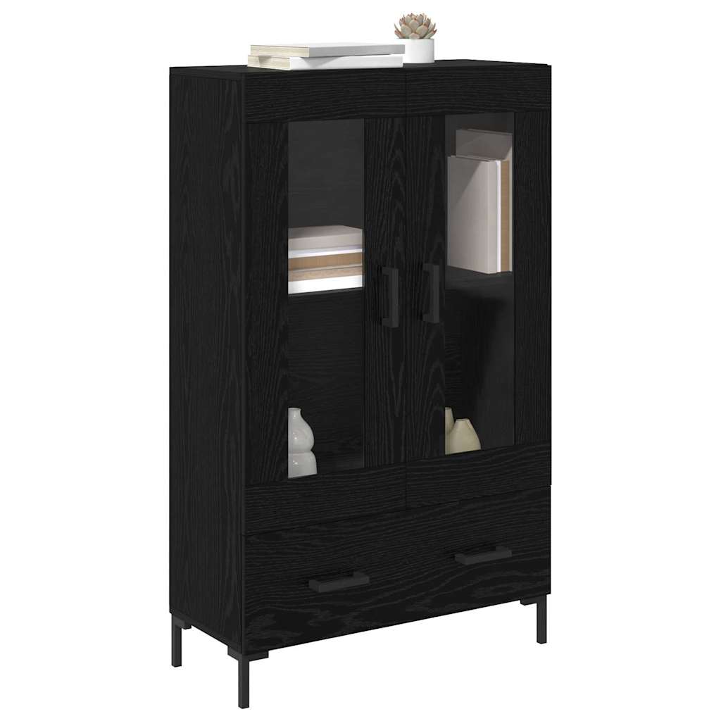 vidaXL Highboard Black Oak 69.5 x 31 x 115 cm Engineered Wood