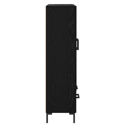 vidaXL Highboard Black Oak 69.5 x 31 x 115 cm Engineered Wood