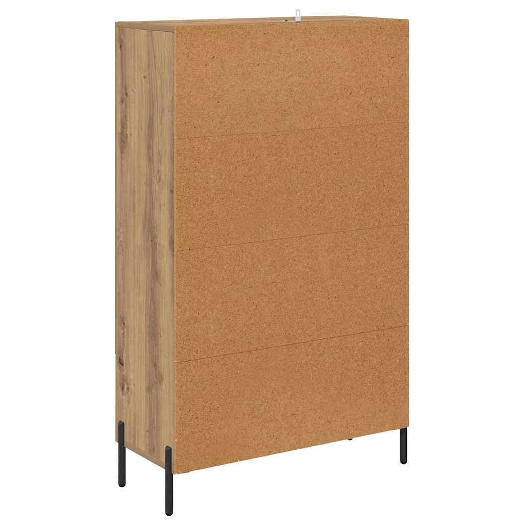 vidaXL Highboard Corona Artisan Oak 69.5 x 31 x 115 cm Engineered Wood