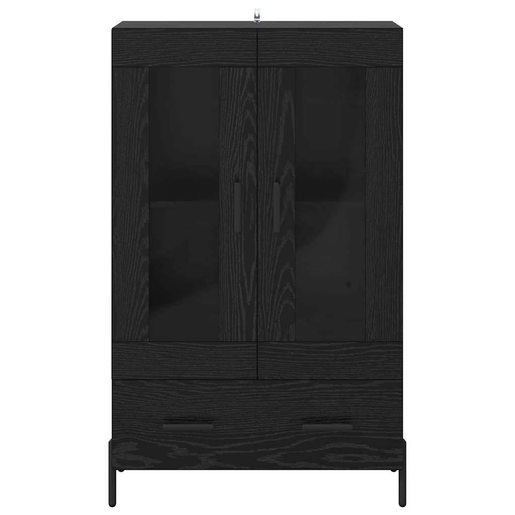 vidaXL Highboard CORONA Black Oak 69.5 x 31 x 115 cm Engineered Wood