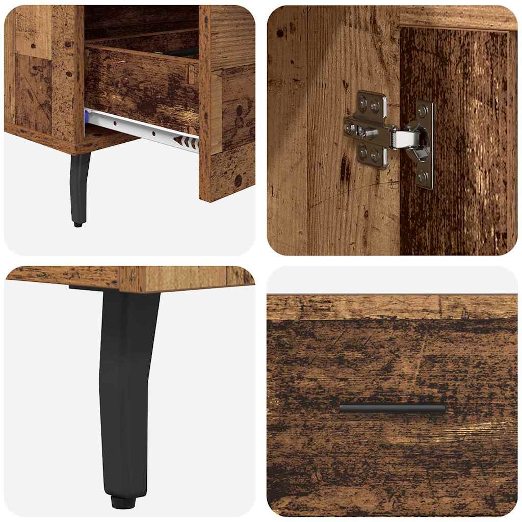 vidaXL Highboard Old Wood 69.5 x 31 x 115 cm Engineered Wood