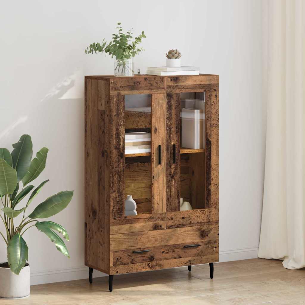 vidaXL Highboard Old Wood 69.5 x 31 x 115 cm Engineered Wood