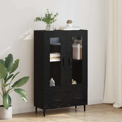 vidaXL Highboard Black Oak 69.5 x 31 x 115 cm Engineered Wood