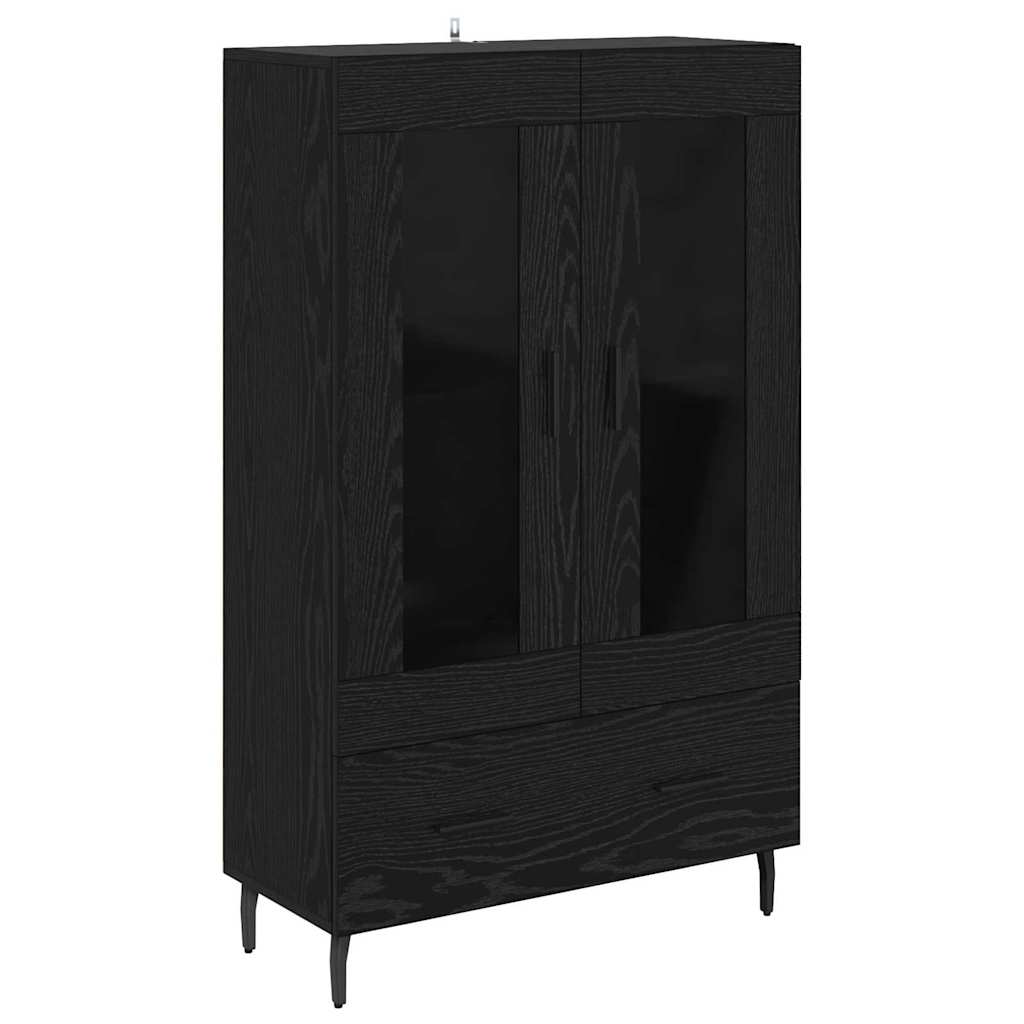 vidaXL Highboard Black Oak 69.5 x 31 x 115 cm Engineered Wood