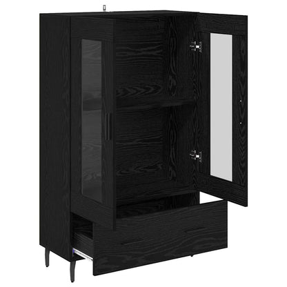 vidaXL Highboard Black Oak 69.5 x 31 x 115 cm Engineered Wood