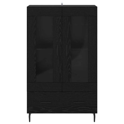 vidaXL Highboard Black Oak 69.5 x 31 x 115 cm Engineered Wood