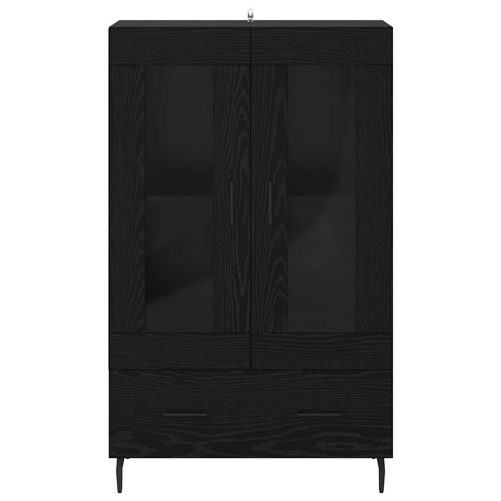 vidaXL Highboard Black Oak 69.5 x 31 x 115 cm Engineered Wood