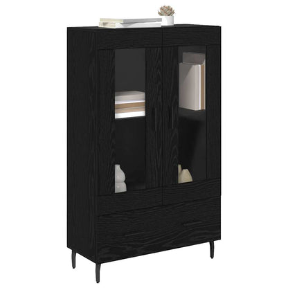 vidaXL Highboard Black Oak 69.5 x 31 x 115 cm Engineered Wood