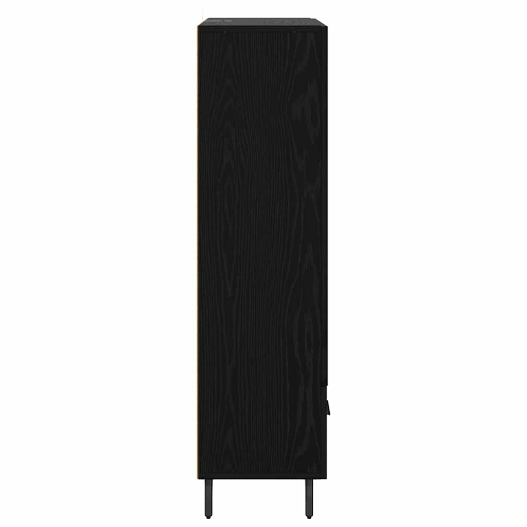 vidaXL Highboard Black Oak 69.5 x 31 x 115 cm Engineered Wood