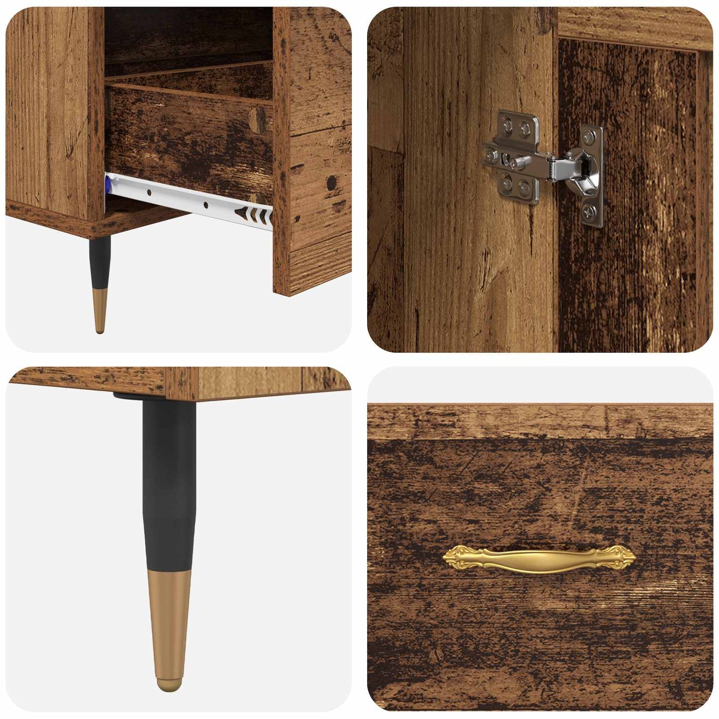 vidaXL Highboard Old Wood 69.5 x 31 x 115 cm Engineered Wood