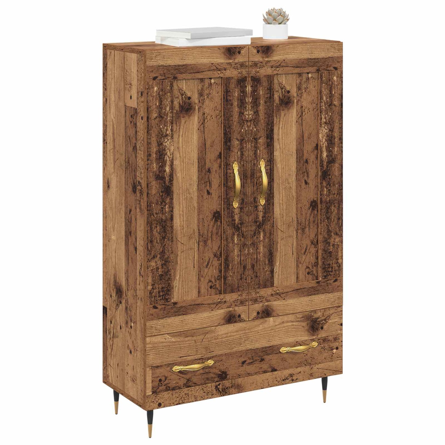 vidaXL Highboard Old Wood 69.5 x 31 x 115 cm Engineered Wood