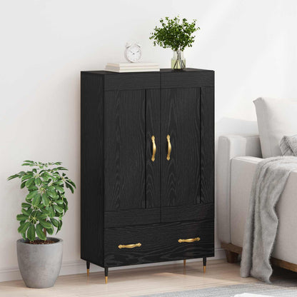 vidaXL Highboard Black Oak 69.5 x 31 x 115 cm Engineered Wood