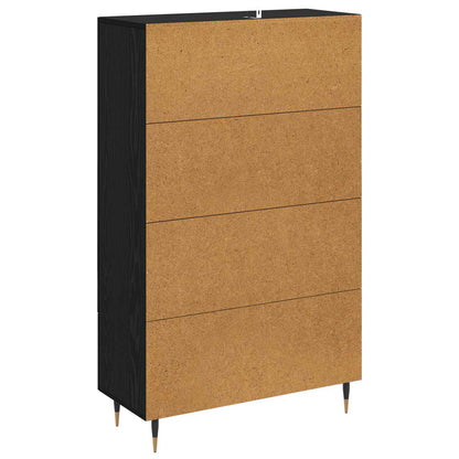 vidaXL Highboard Black Oak 69.5 x 31 x 115 cm Engineered Wood