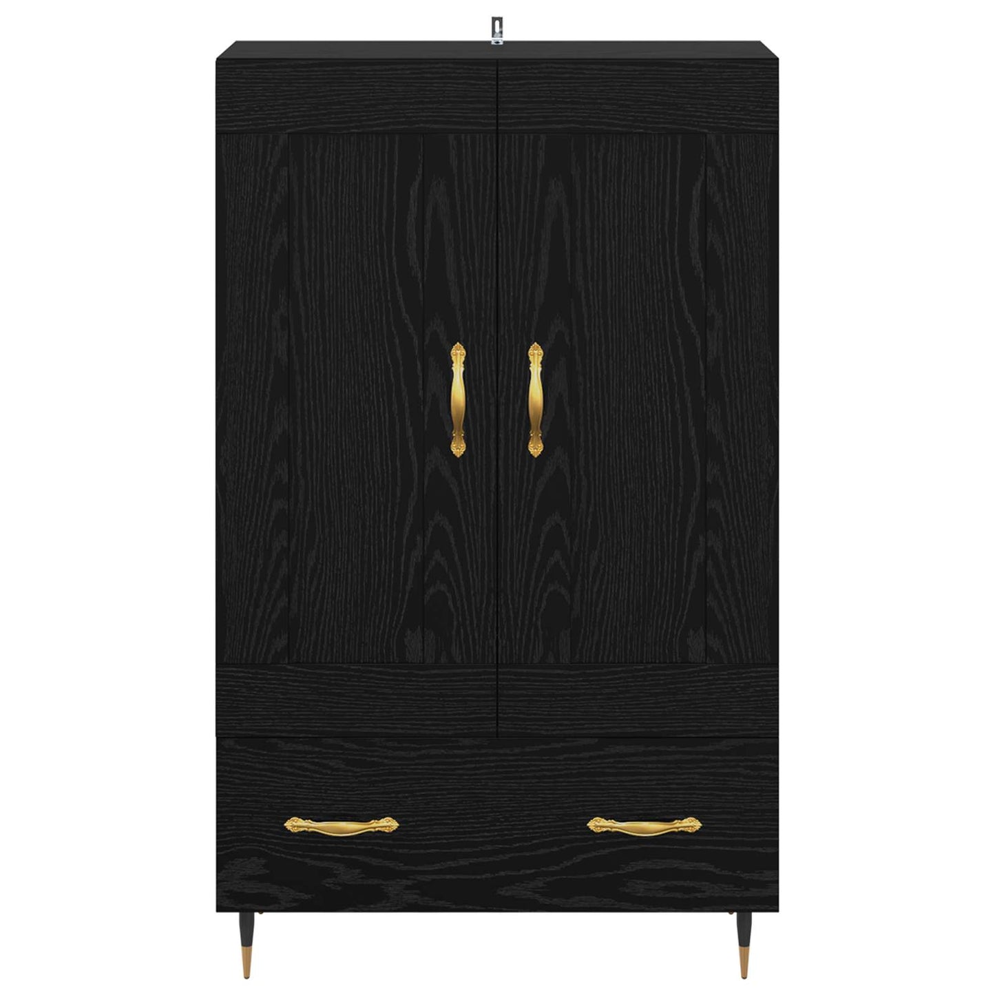 vidaXL Highboard Black Oak 69.5 x 31 x 115 cm Engineered Wood