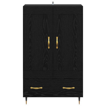 vidaXL Highboard Black Oak 69.5 x 31 x 115 cm Engineered Wood