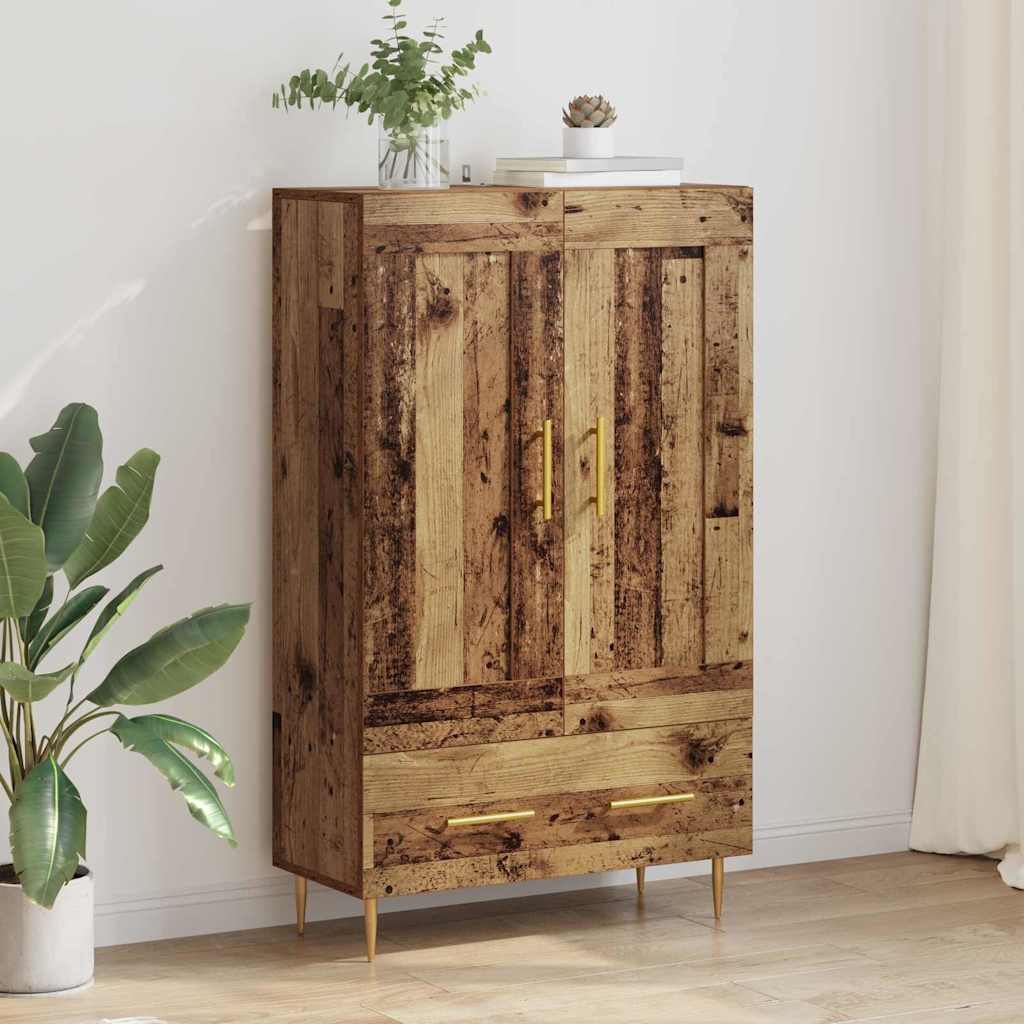 vidaXL Highboard Old Wood 69.5 x 31 x 115 cm Engineered Wood