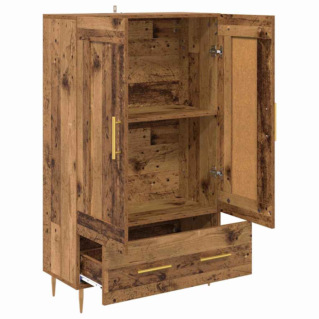 vidaXL Highboard Old Wood 69.5 x 31 x 115 cm Engineered Wood
