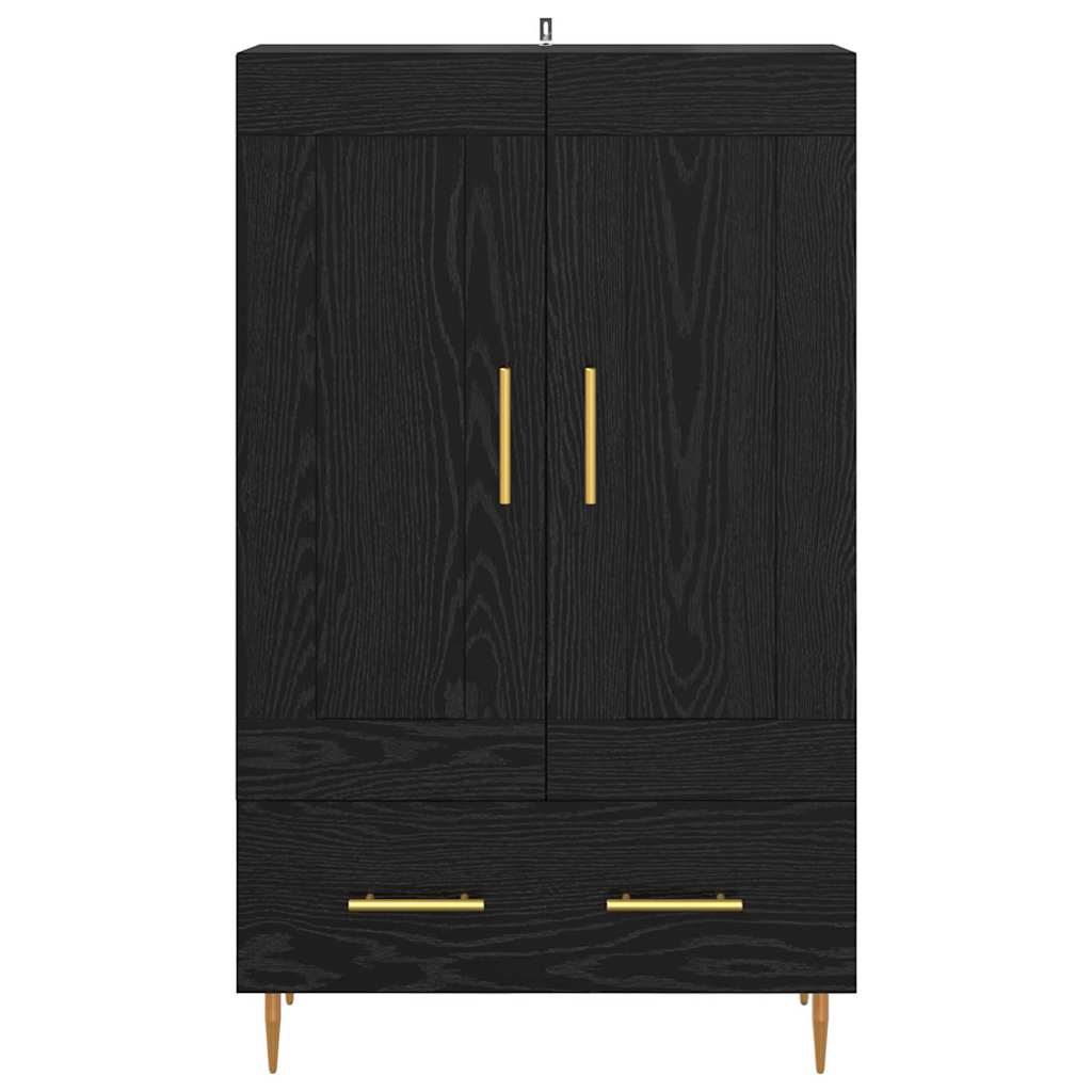 vidaXL Highboard Black Oak 69.5 x 31 x 115 cm Engineered Wood